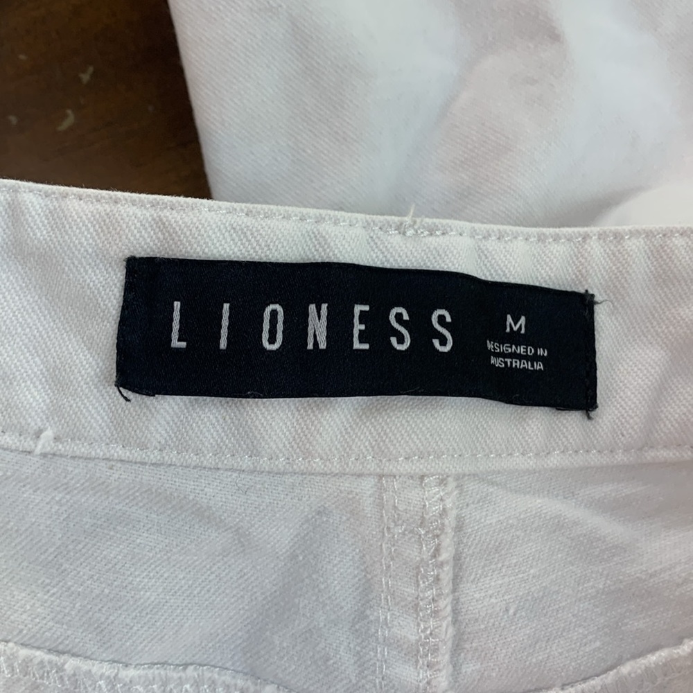 Lioness white denim painter’s pants jeans, size Medium - Picture 8 of 10